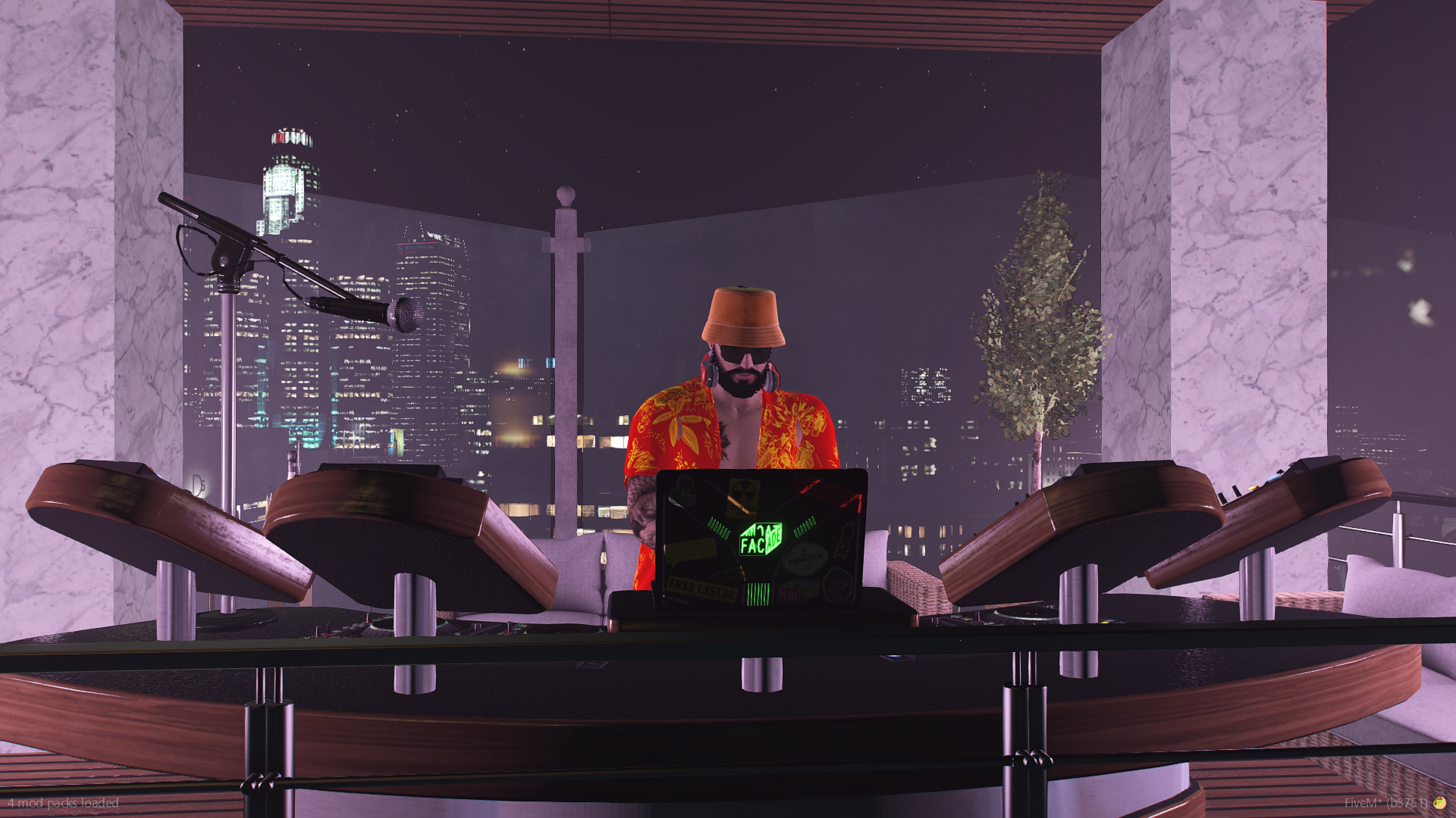 DJ Clip performing at Babylon at night
